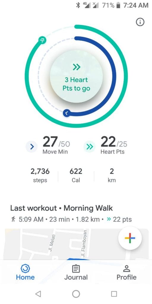 Sinkronisasi di Google Fit